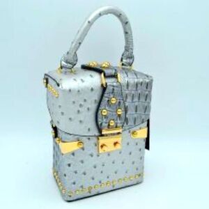 Leopard Boxy Mini Satchel Crossbody Bag